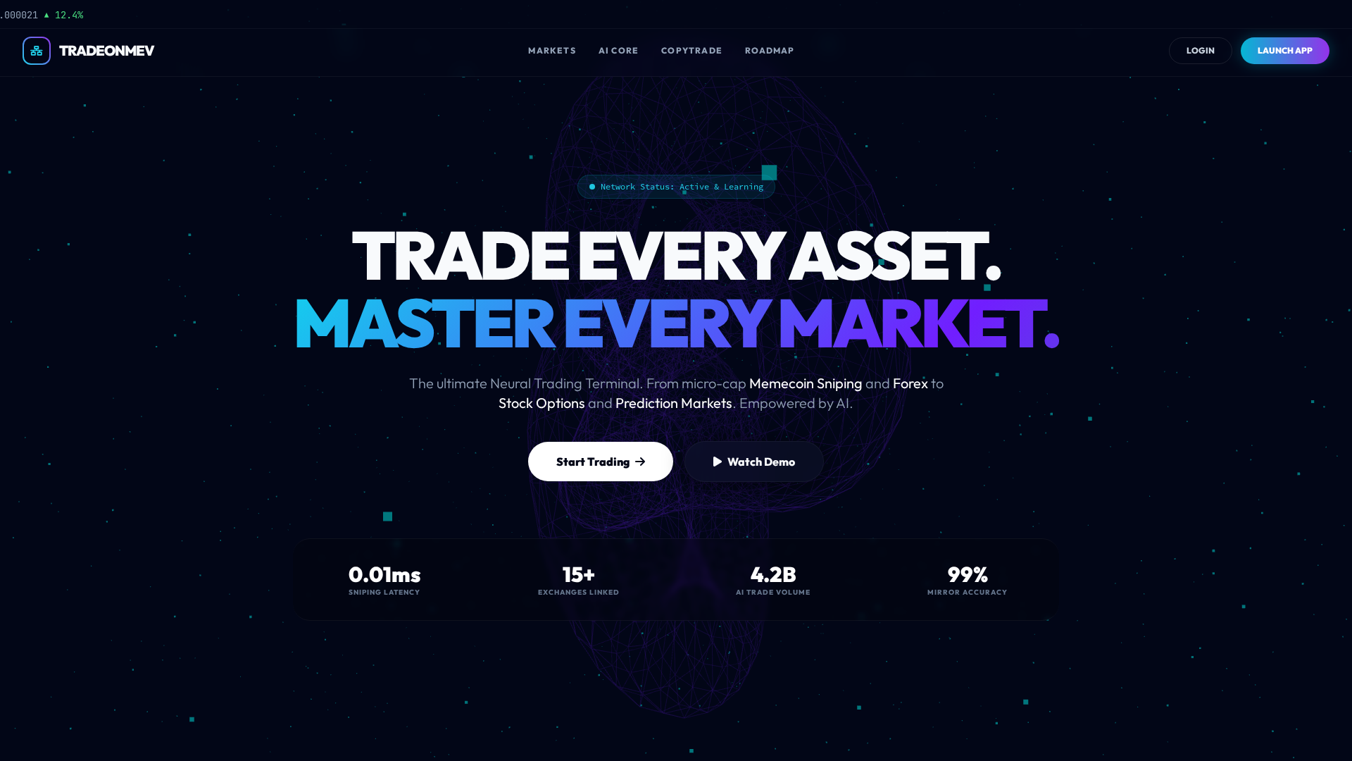 Screenshot of tradeonmev.online