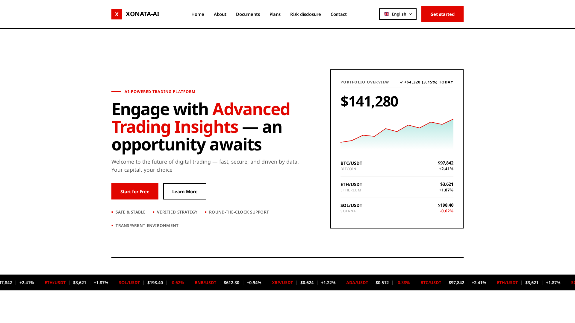 Screenshot of xonataai.capital