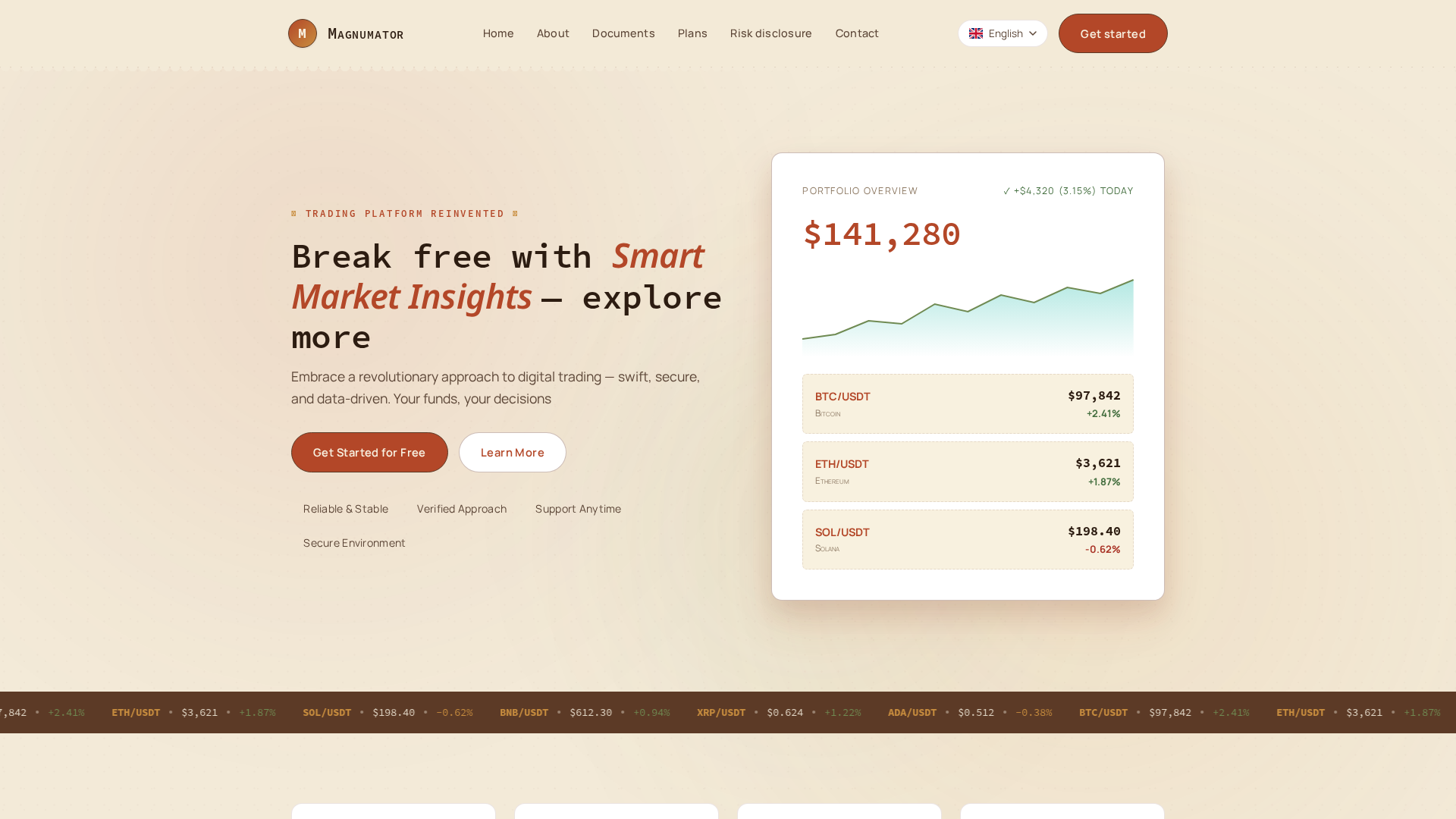 Screenshot of magnumator.capital