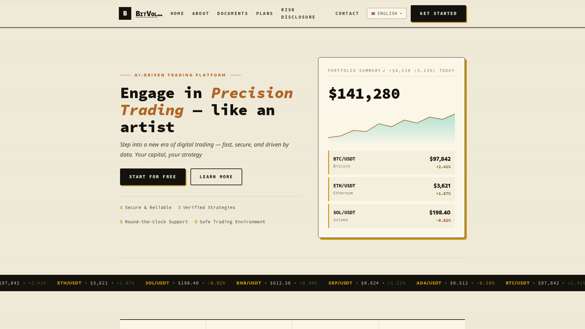 Screenshot of bitvolut.capital