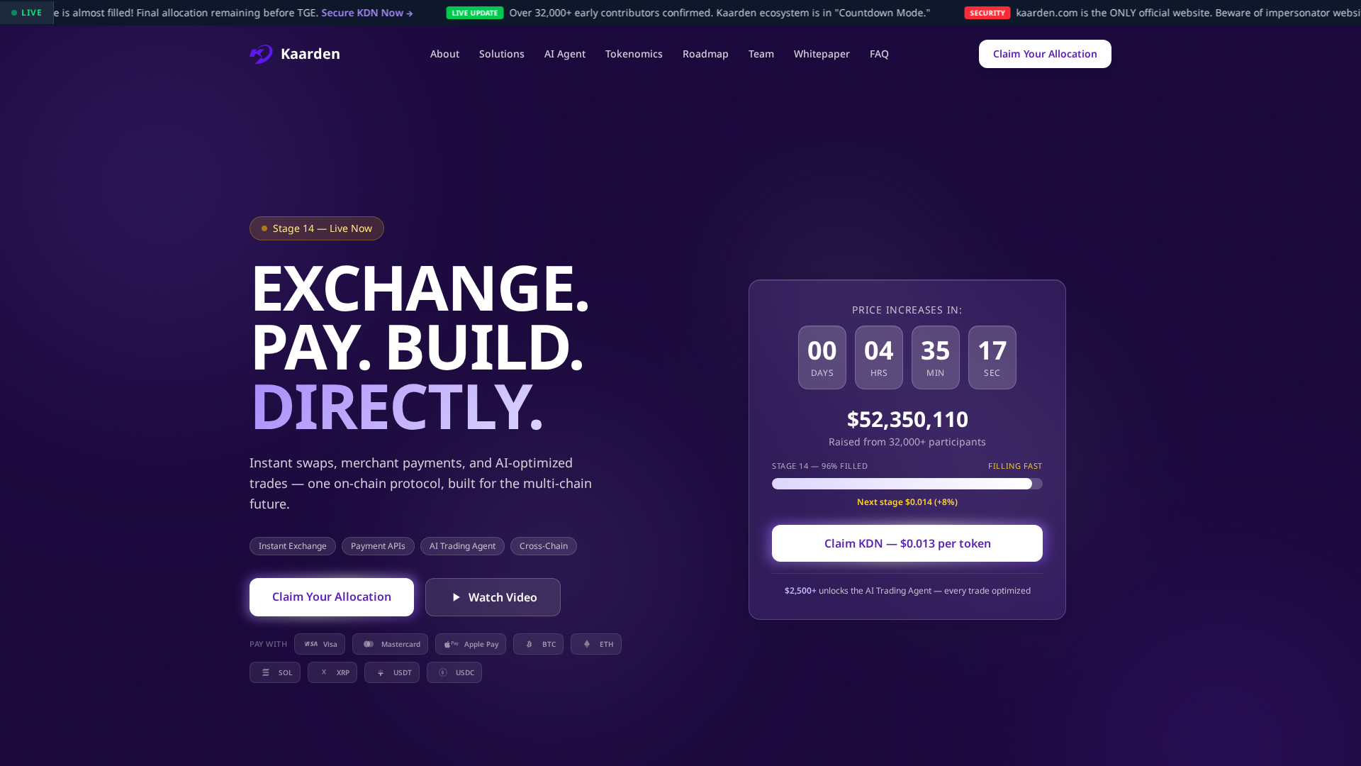 Screenshot of kaarden.com