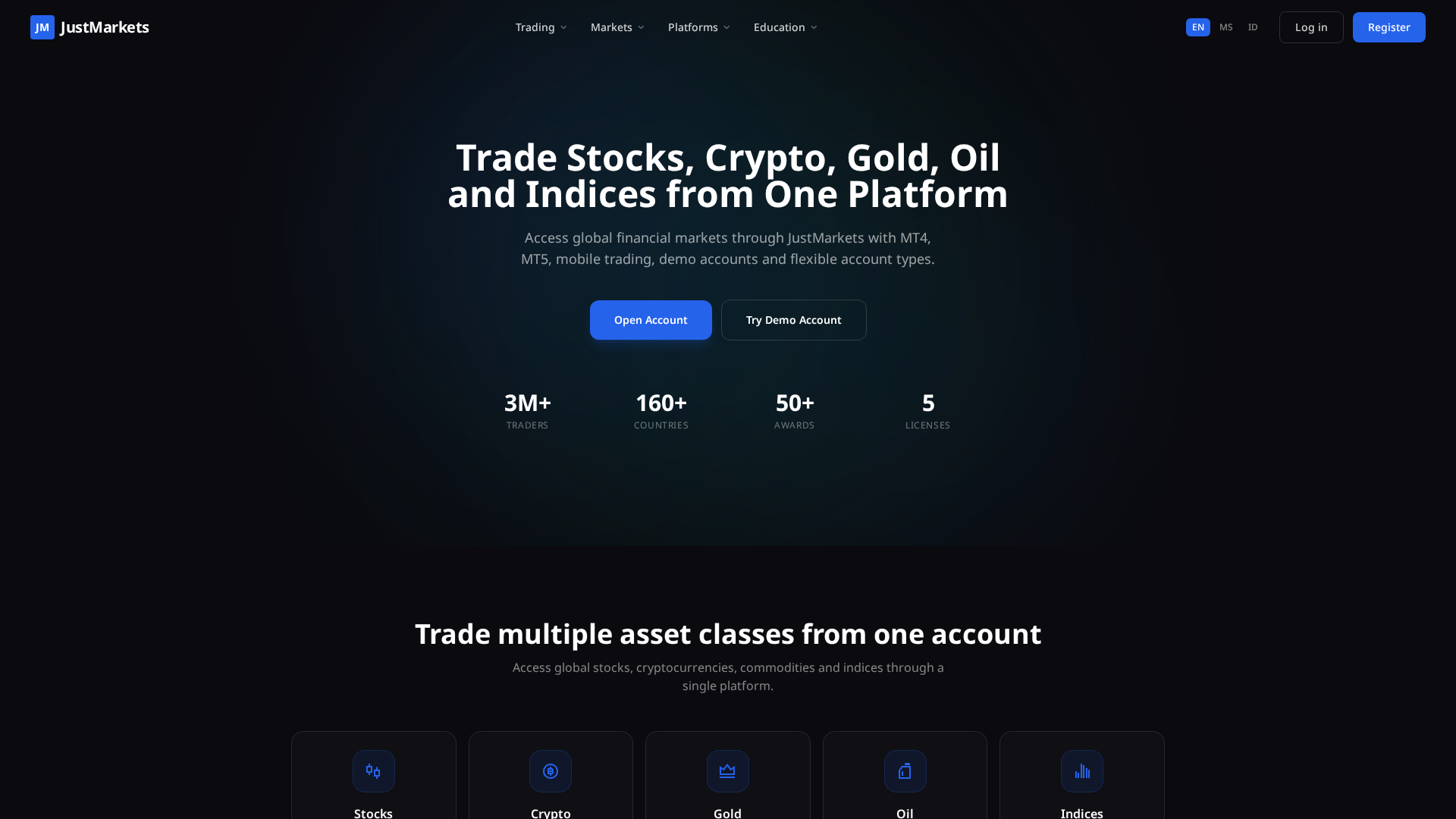 Screenshot of jmtrading-my.com
