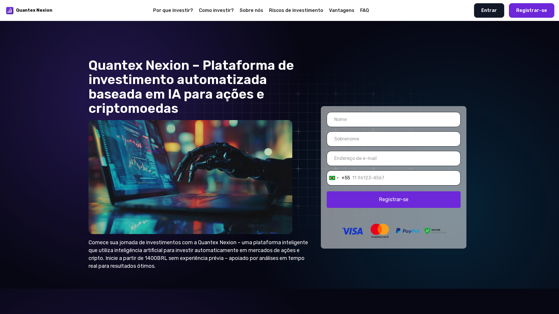 Screenshot of quantex-nexion-br.com