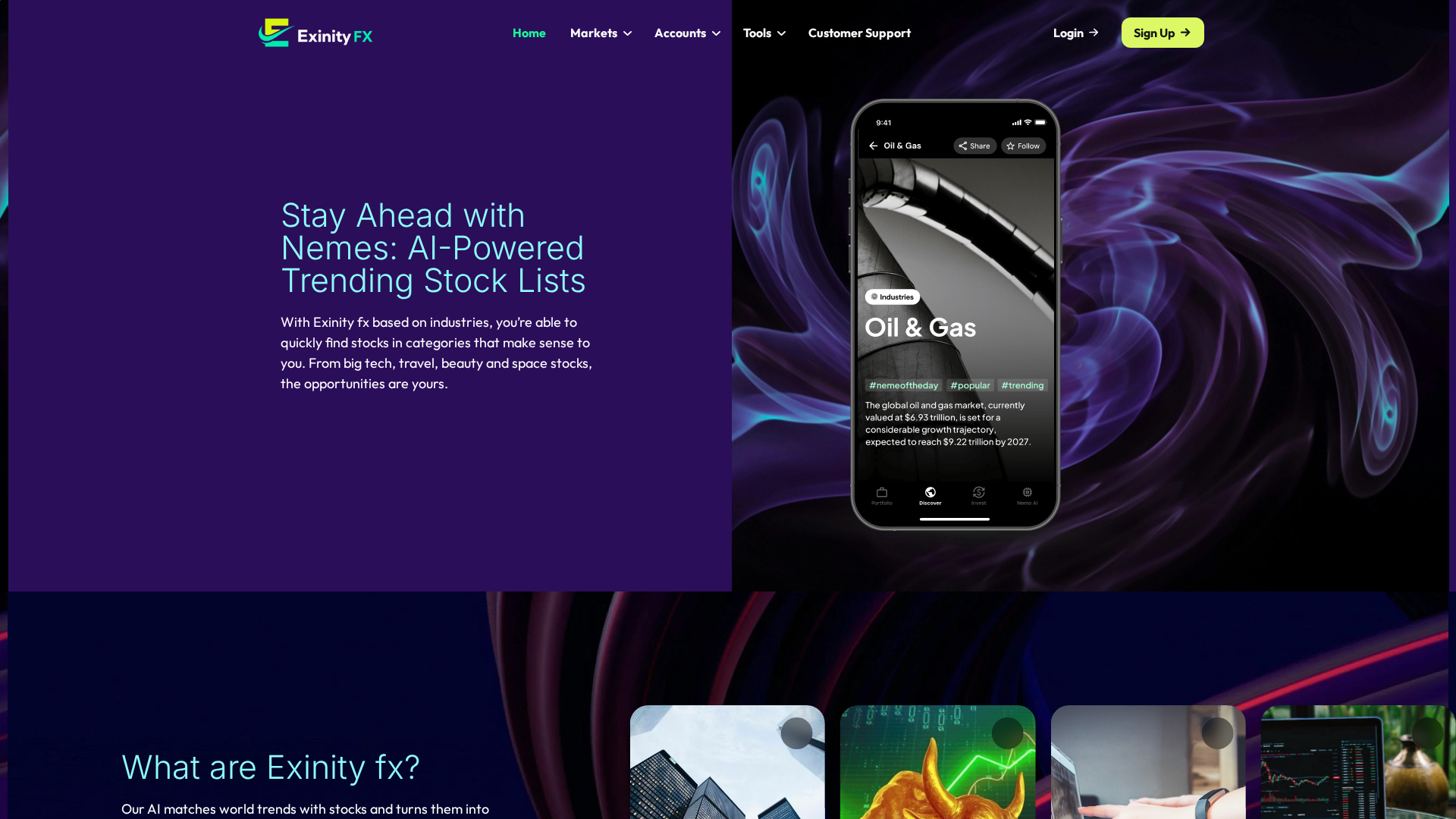 Screenshot of exinityfx.com