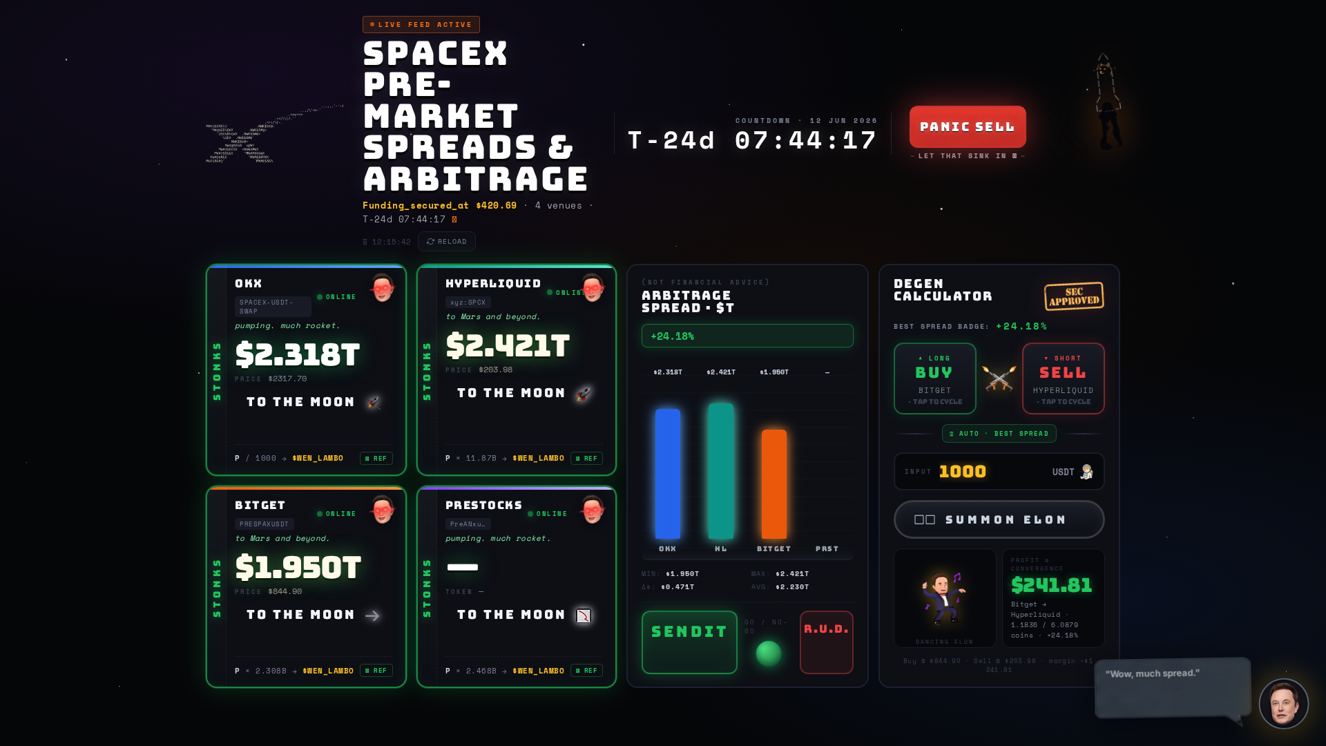 Screenshot of prespacex.io