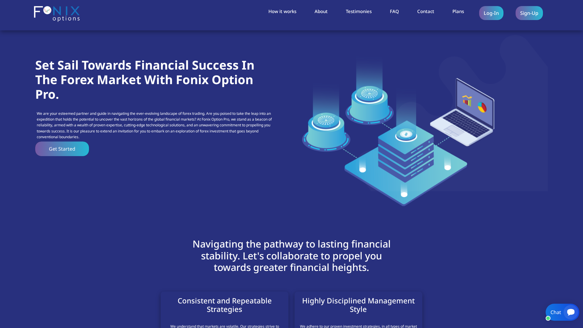 Screenshot of fonixoptionspro.com