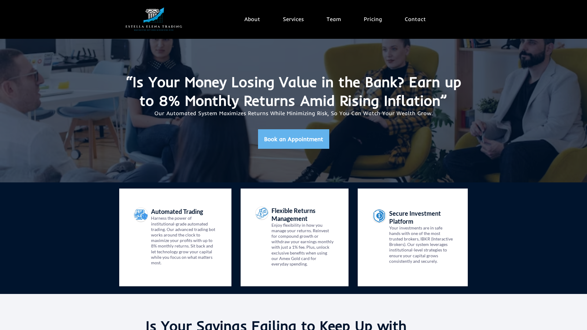 Screenshot of estellaelenatrading.com