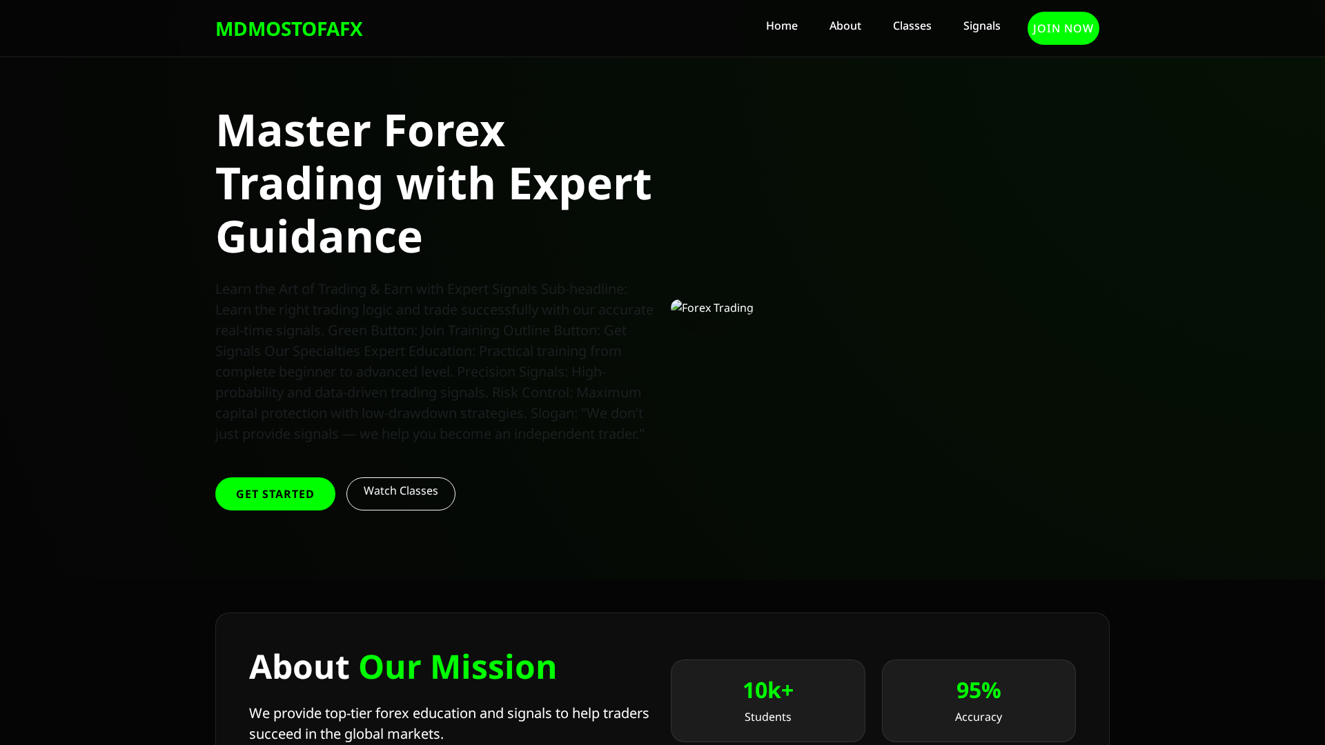 Screenshot of mdmostofafx.com