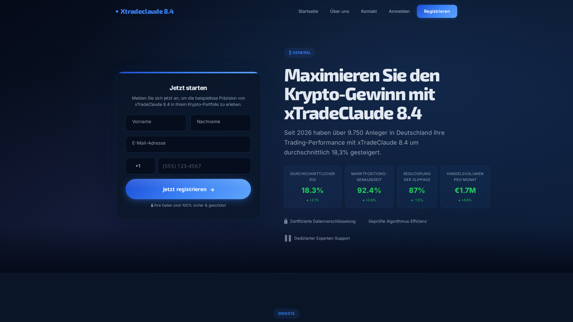 Screenshot of xtradeclaude-hub.com