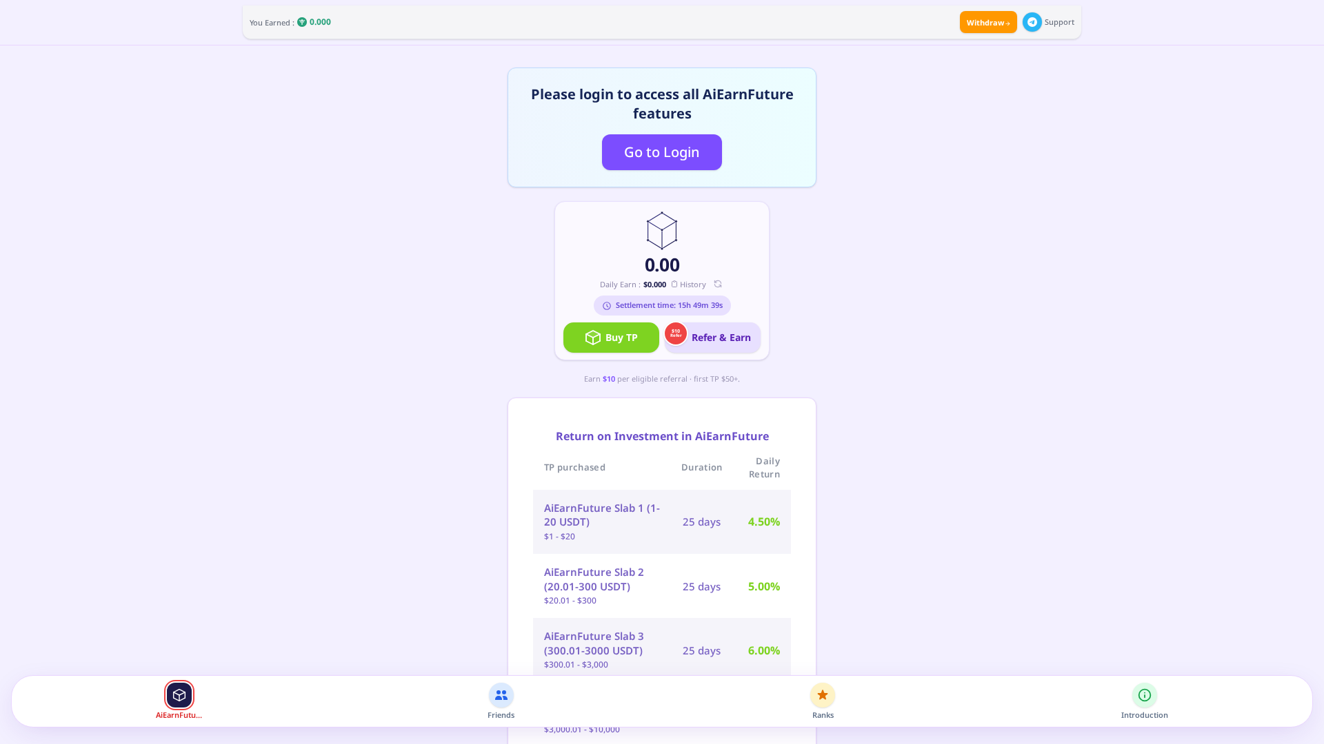 Screenshot of aiearnfuture.com