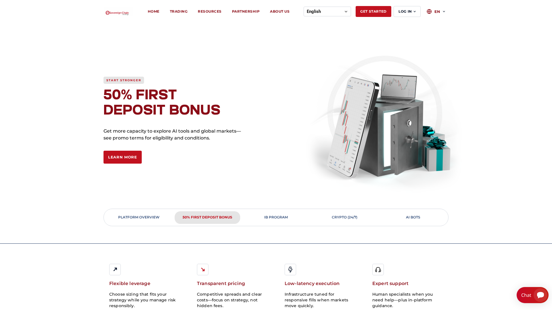 Screenshot of sovereignblockexchange.com