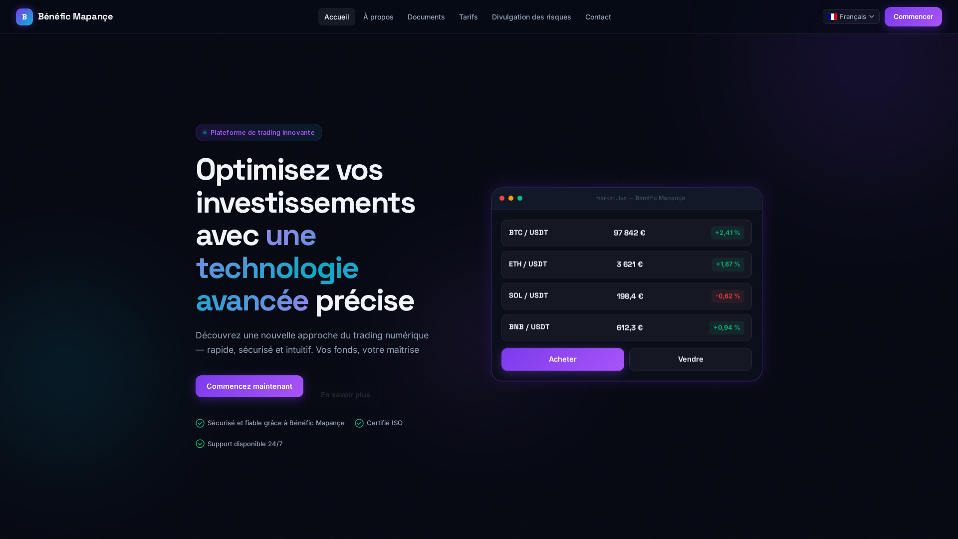 Screenshot of beneficmapance.capital