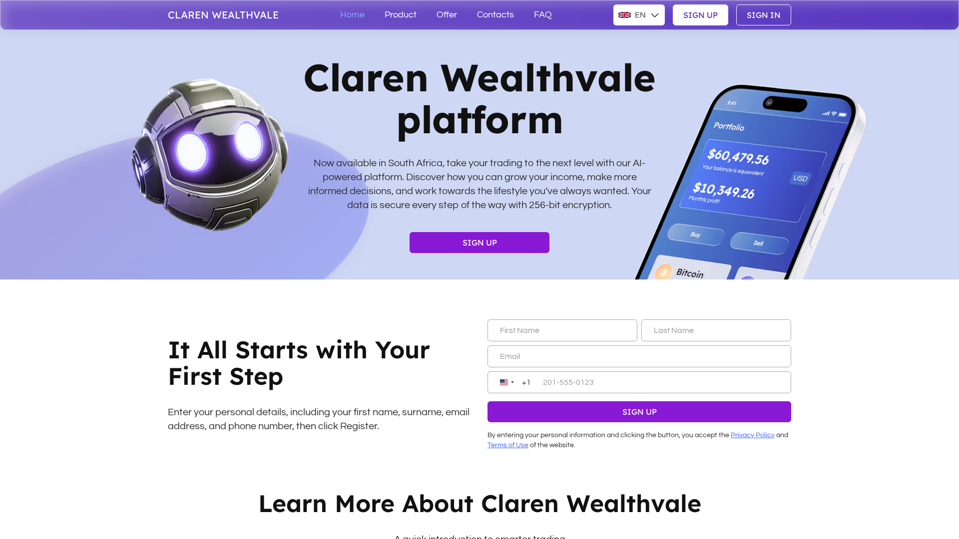 Screenshot of claren-wealthvale.com