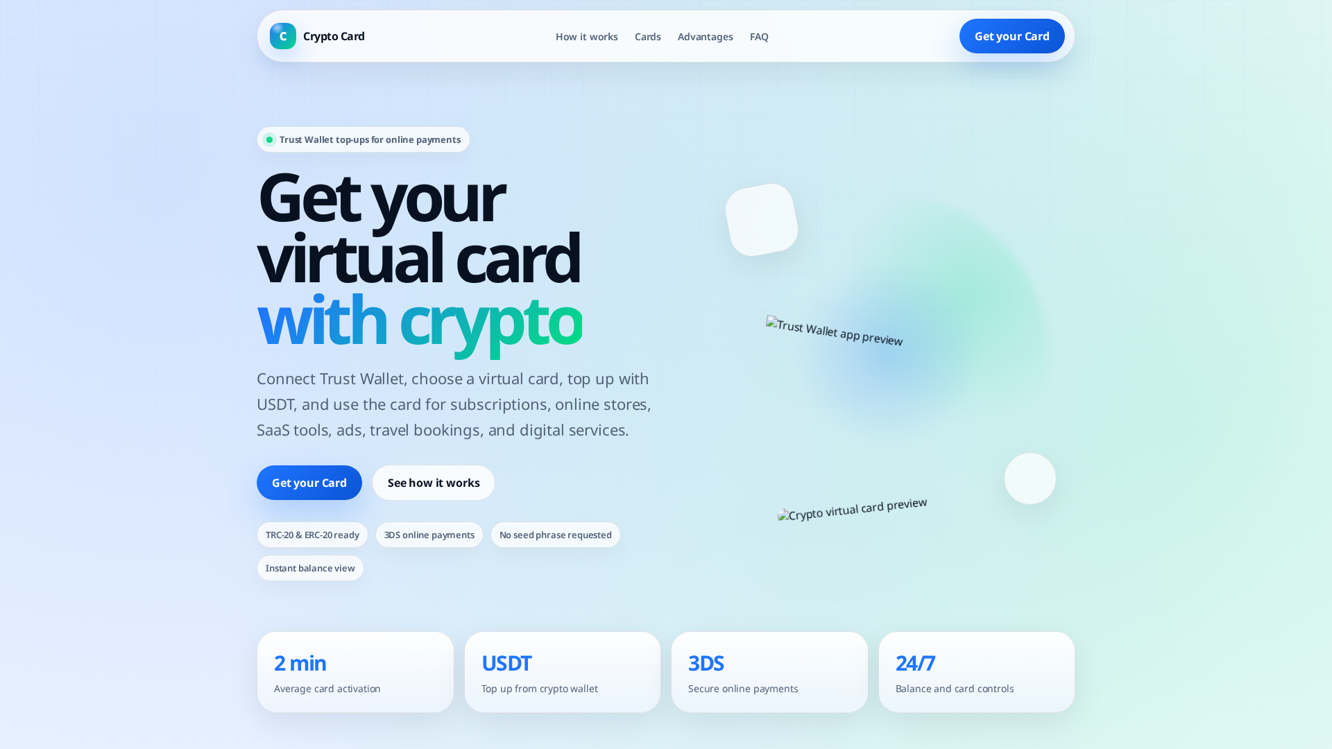 Screenshot of cryptocardd.com