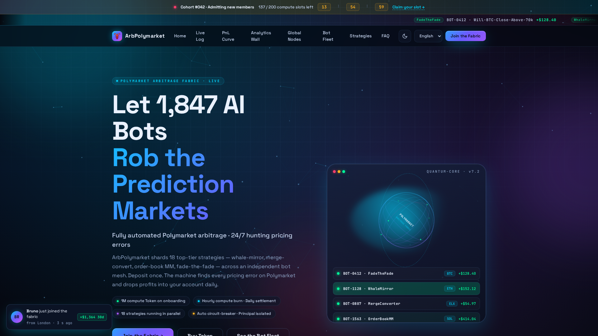 Screenshot of arbpolymarket.com