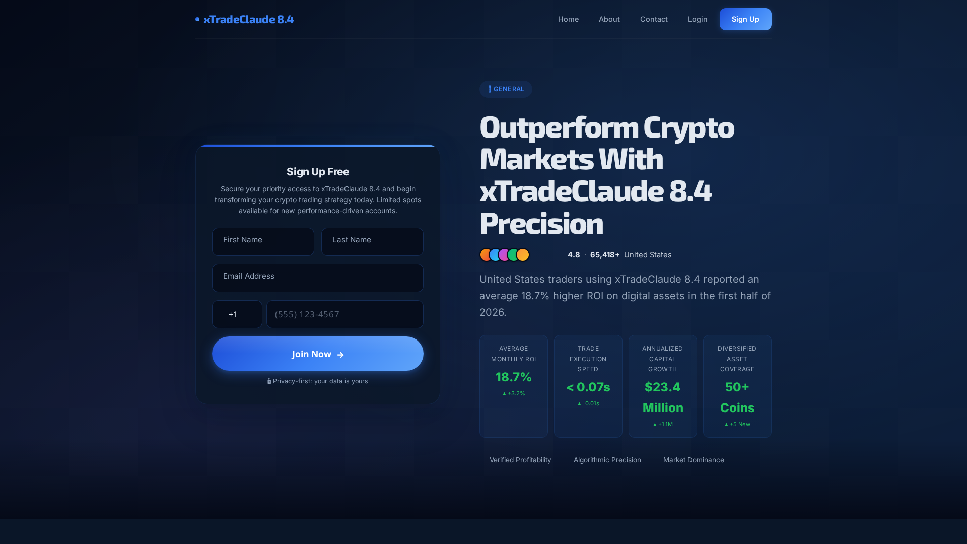 Screenshot of xtradeclaude8-4.com