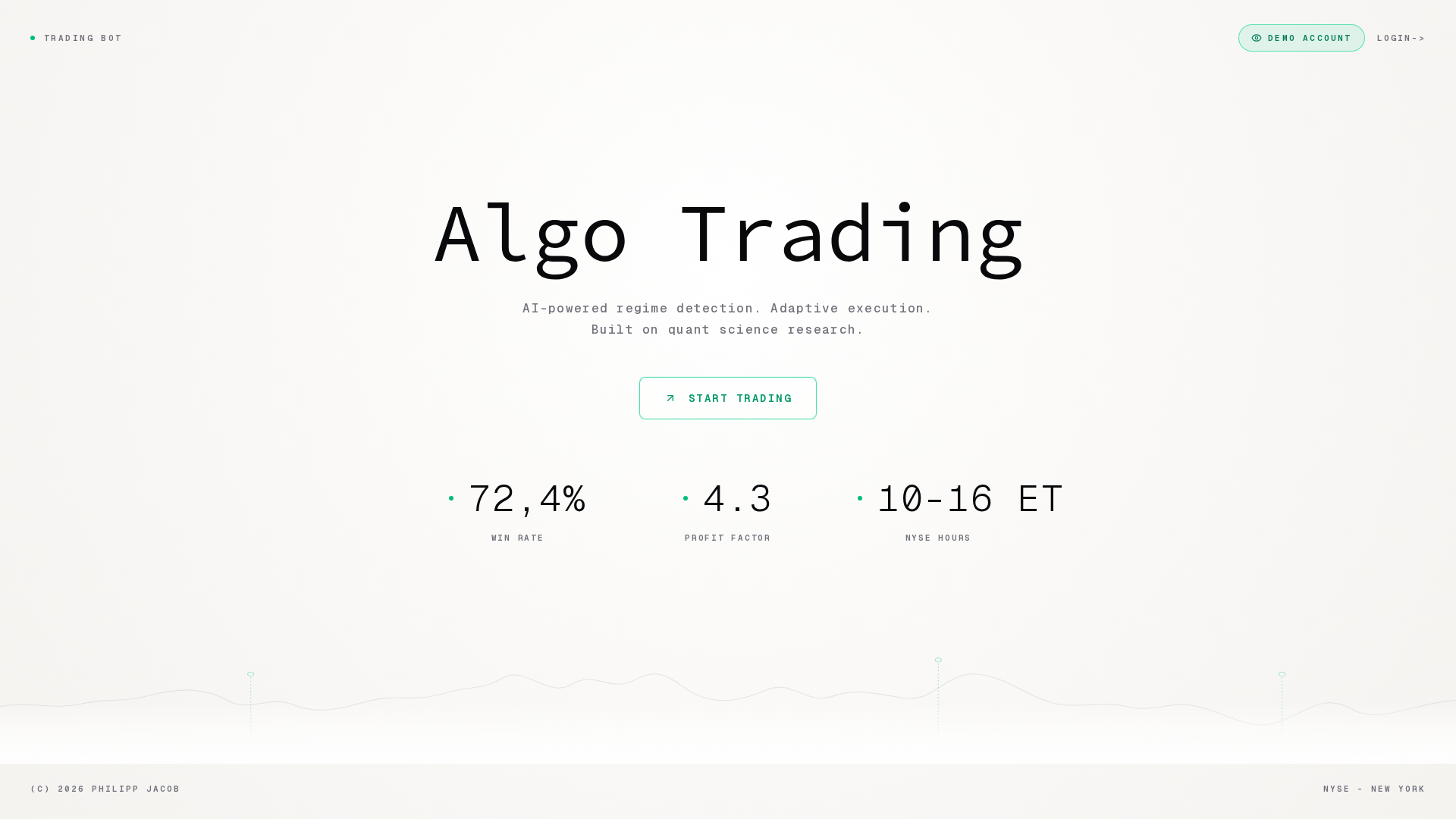 Screenshot of algo-trade.duckdns.org