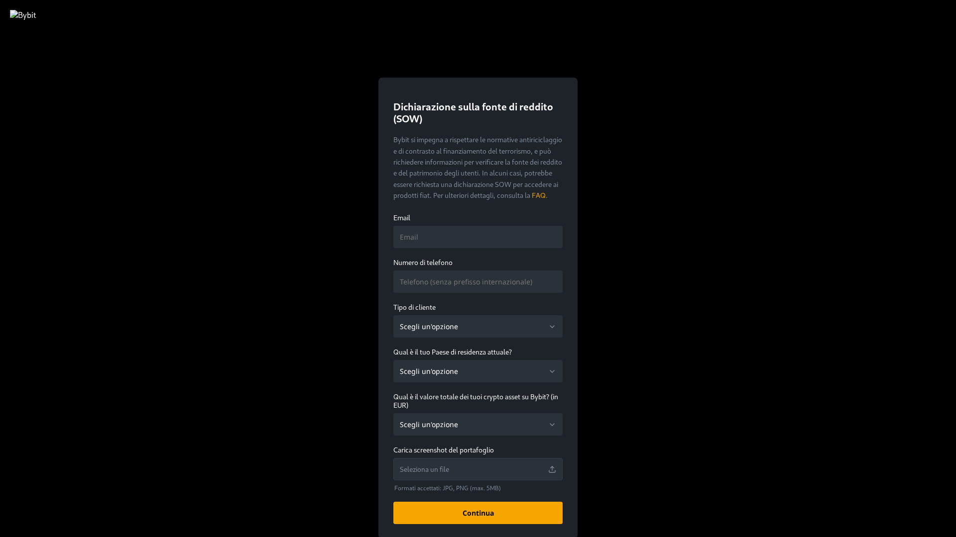 Screenshot of aml-dichiarazione-bybit.com