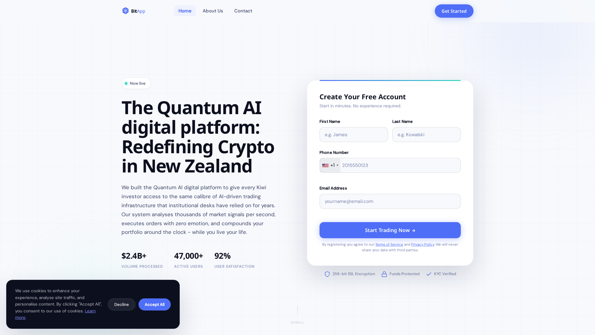 Screenshot of quantumai-digitalplatform.com