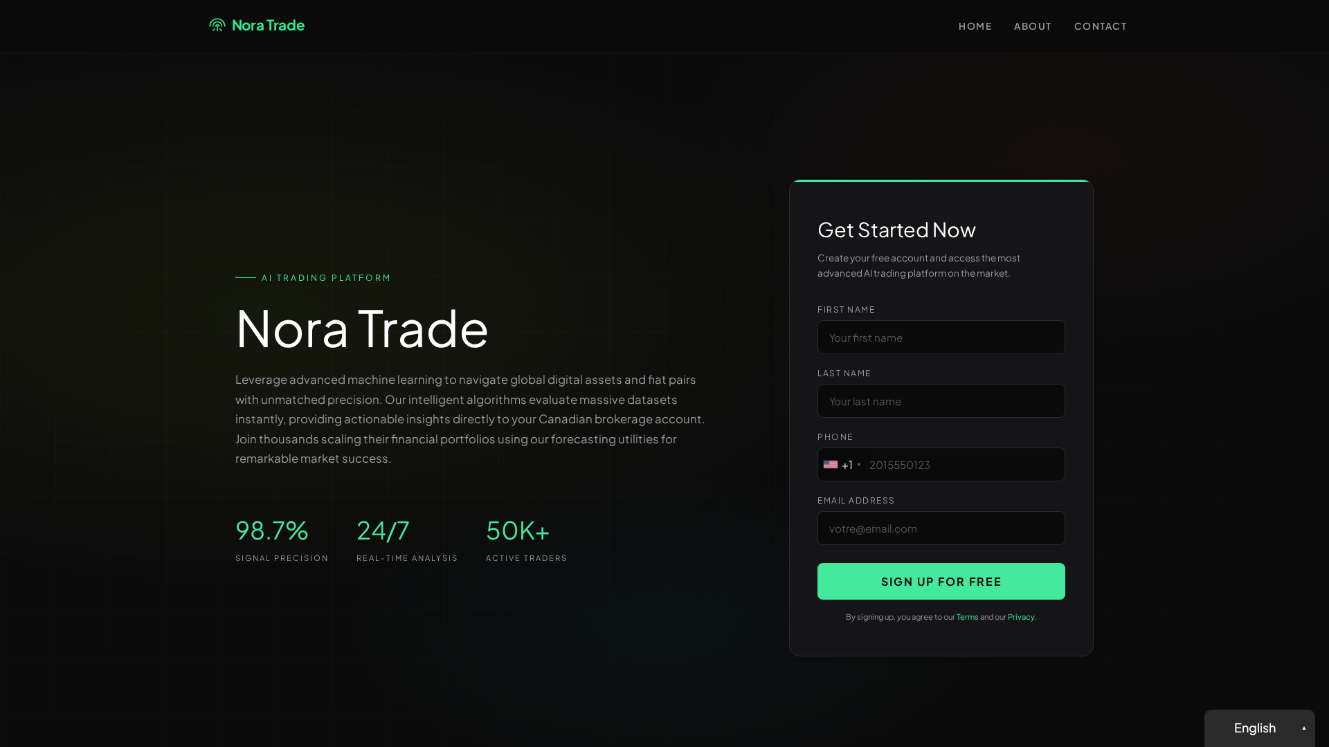 Screenshot of noratrade.net