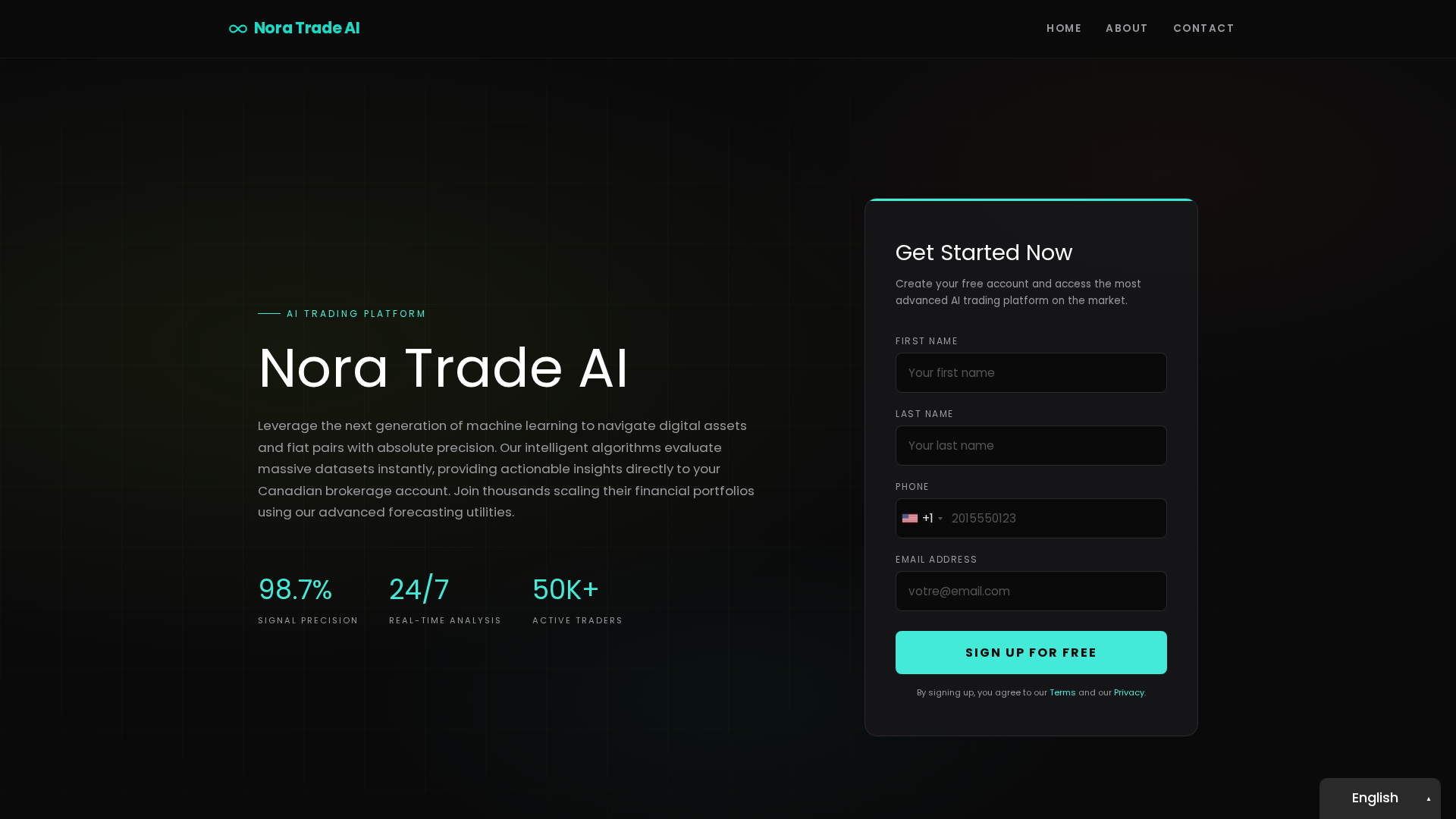 Screenshot of noratradeai.net