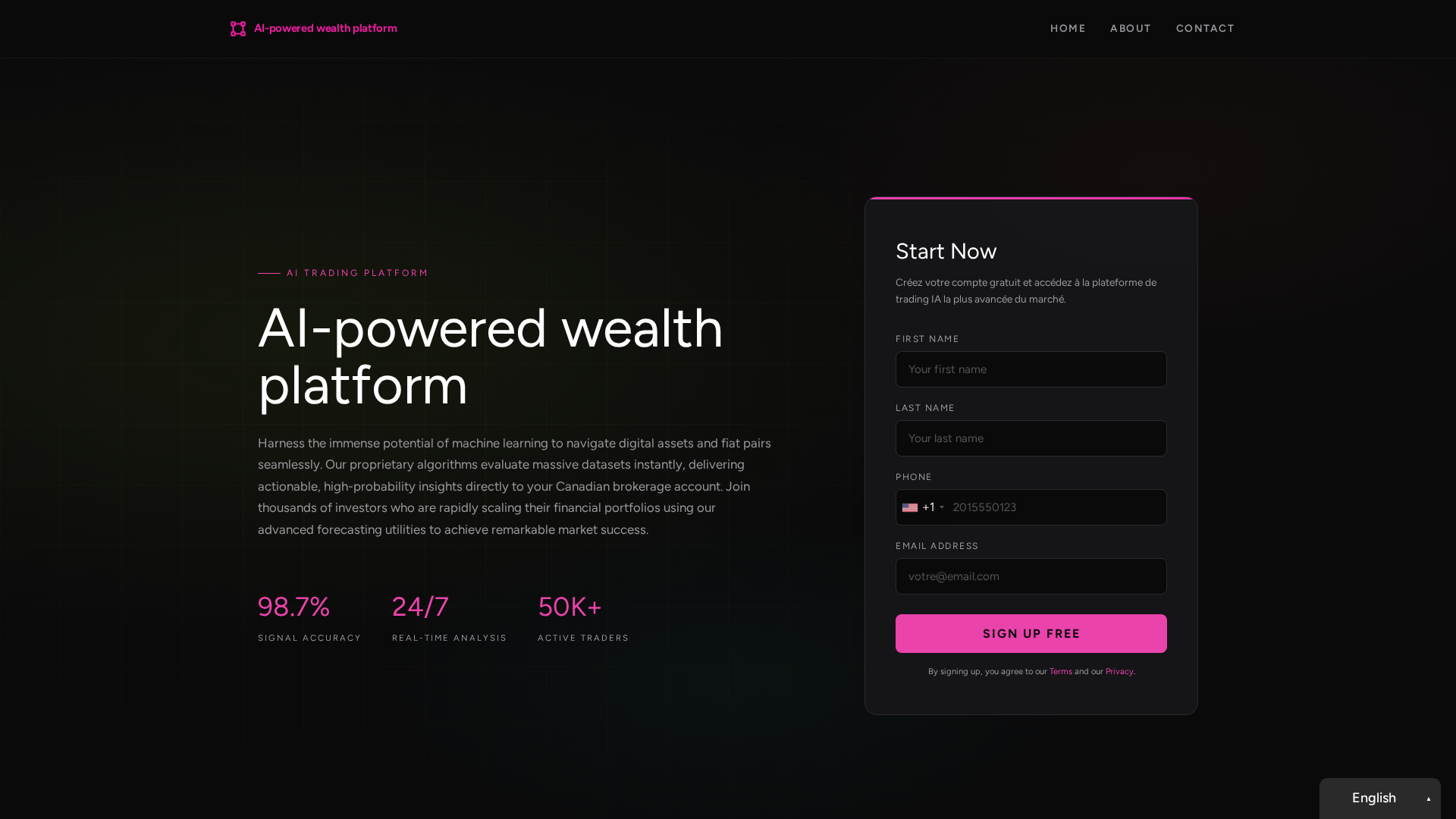 Screenshot of ai-poweredwealthplatform.com