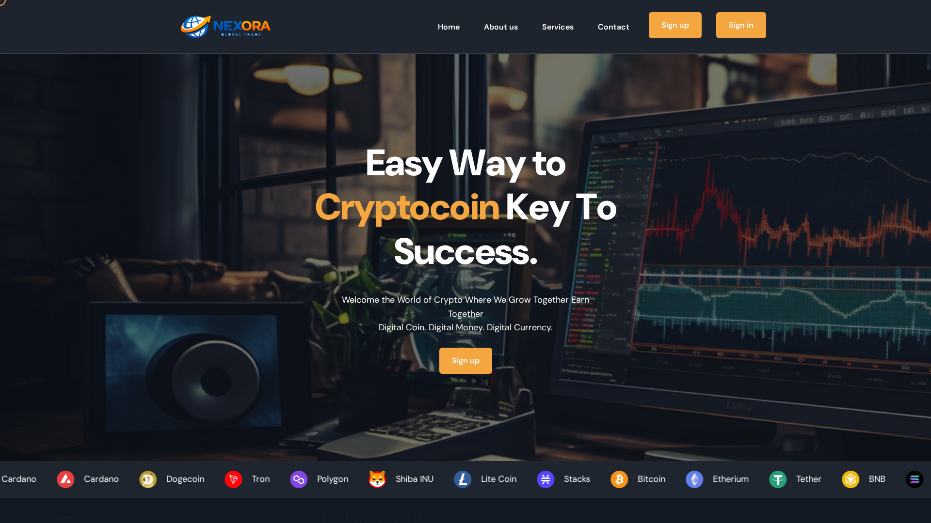 Screenshot of nexoraglobaltrade.live