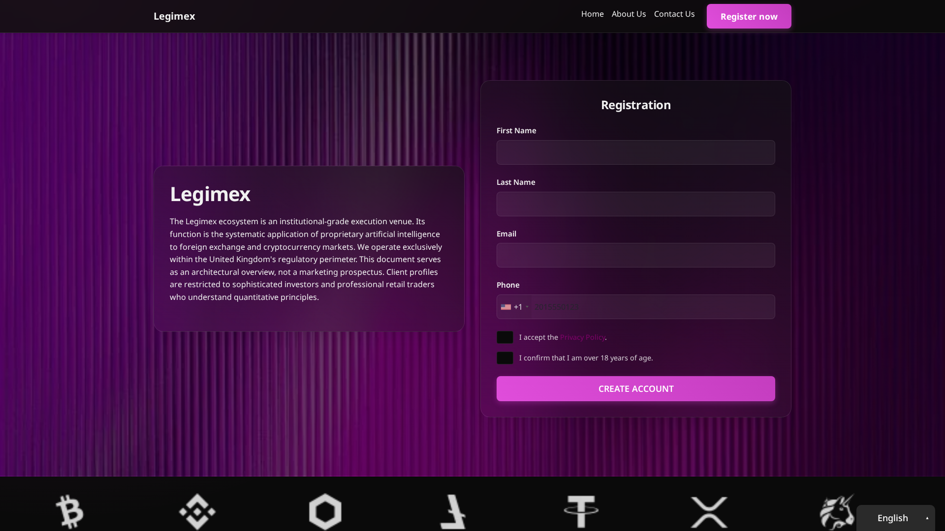 Screenshot of legimex.pro