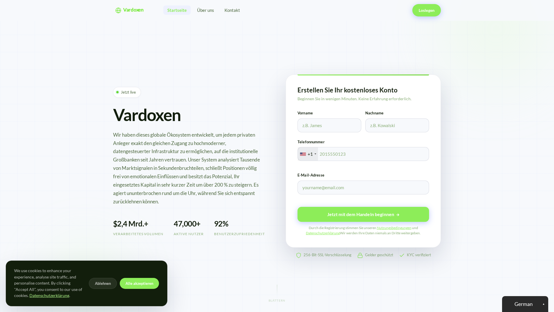 Screenshot of vardoxen.org