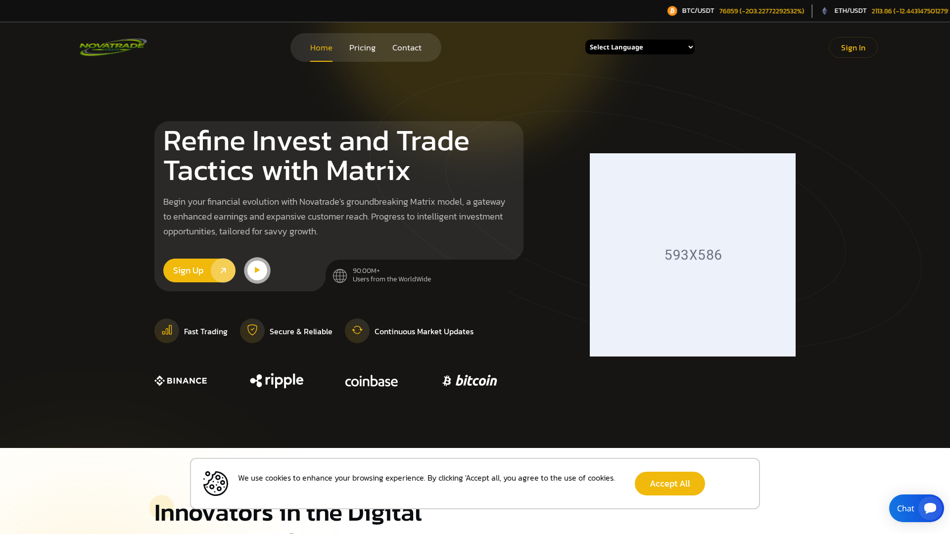 Screenshot of novatradeslimiteds.com
