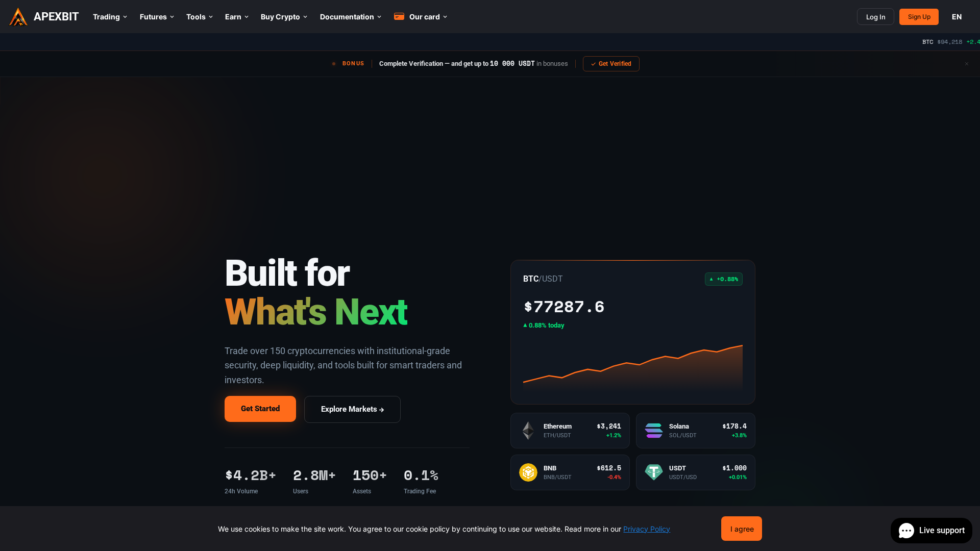 Screenshot of apexbit.trade