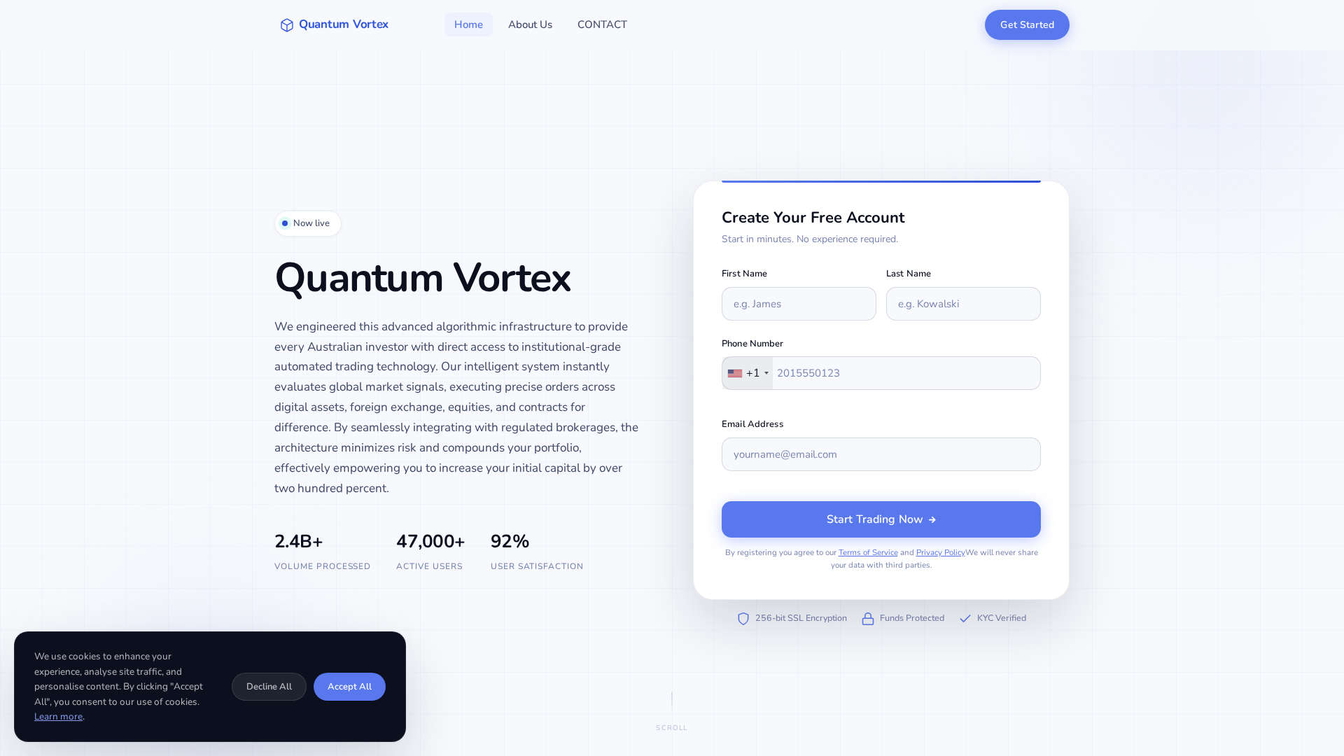 Screenshot of quantumvortex.it.com