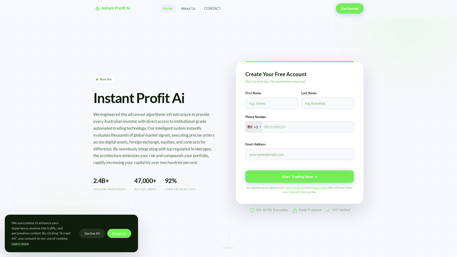 Screenshot of instantprofitai.org