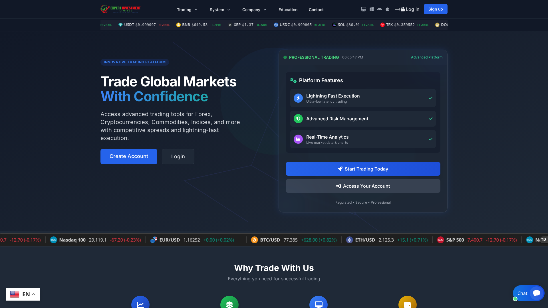 Screenshot of expertinvestmentlimited.org