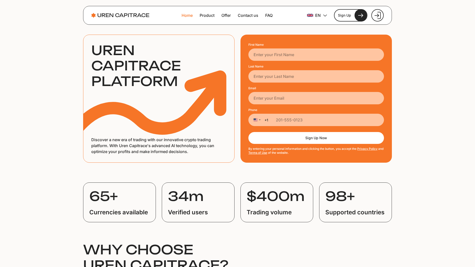 Screenshot of uren-capitrace.com