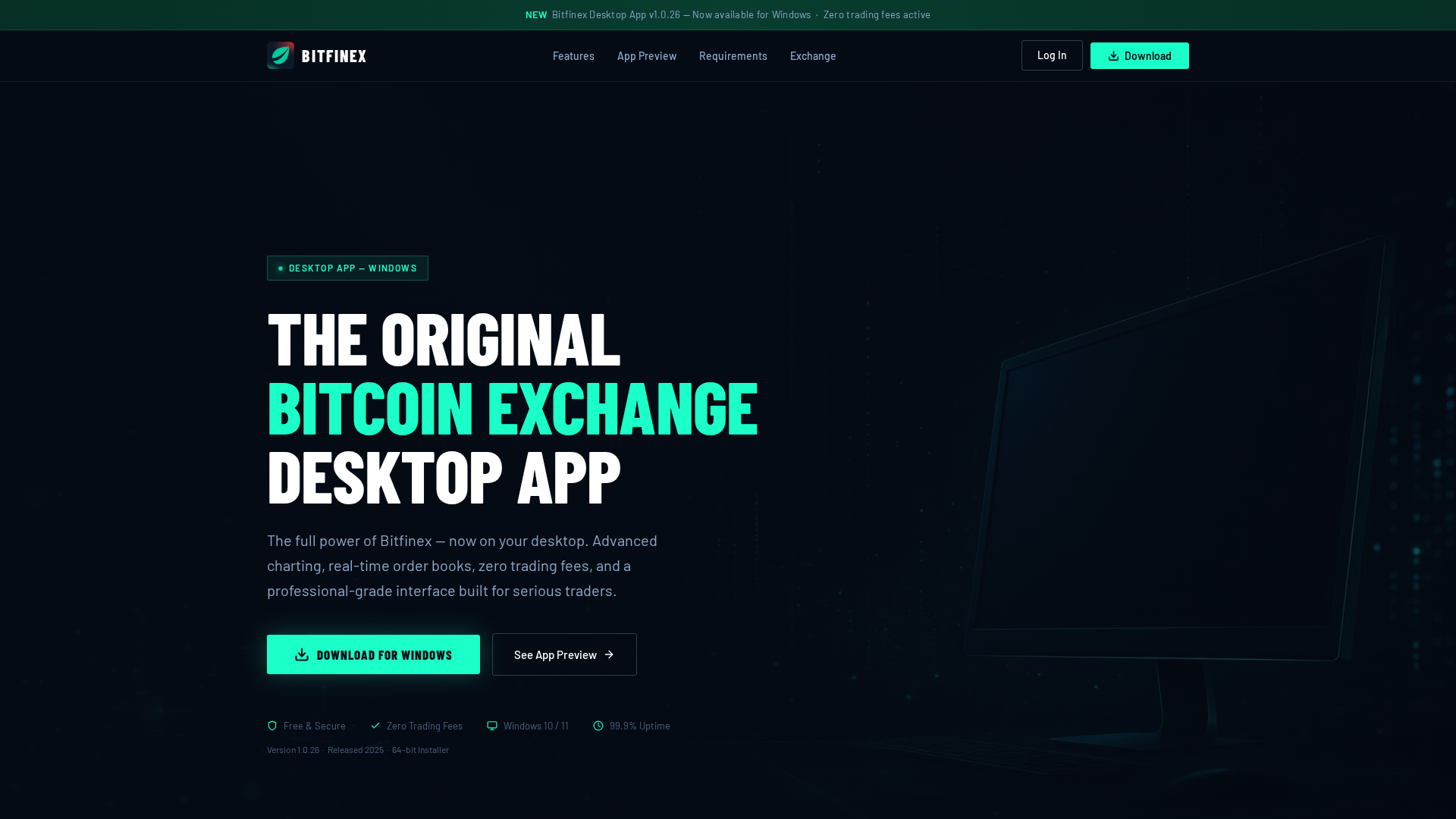 Screenshot of bitfinexdesktop.com