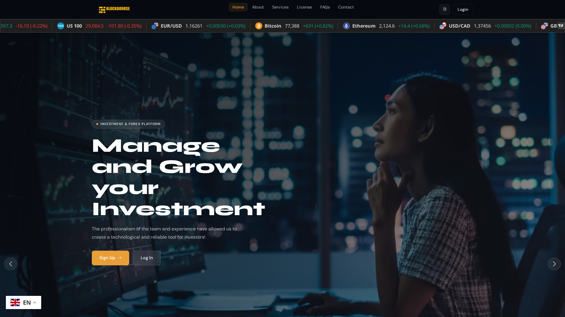 Screenshot of blockboursecapital.com