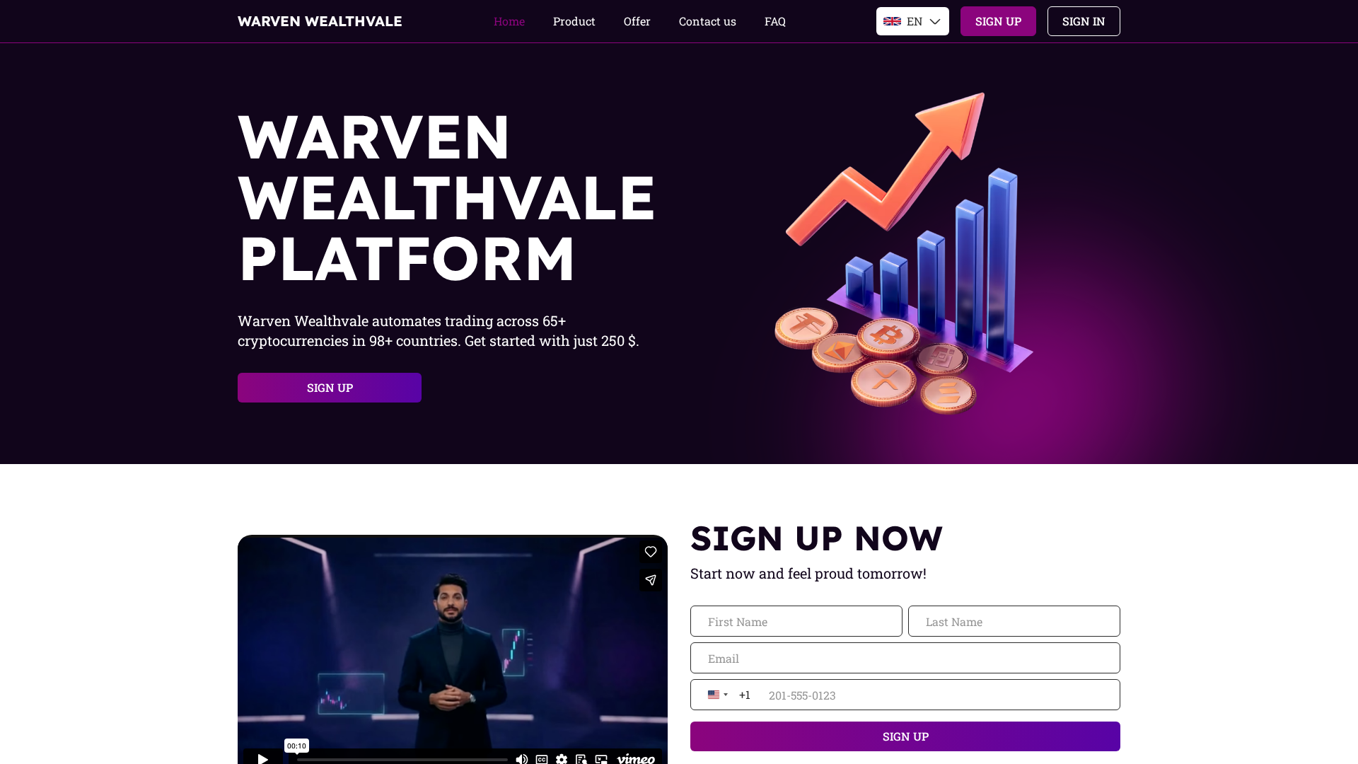 Screenshot of warven-wealthvale.com