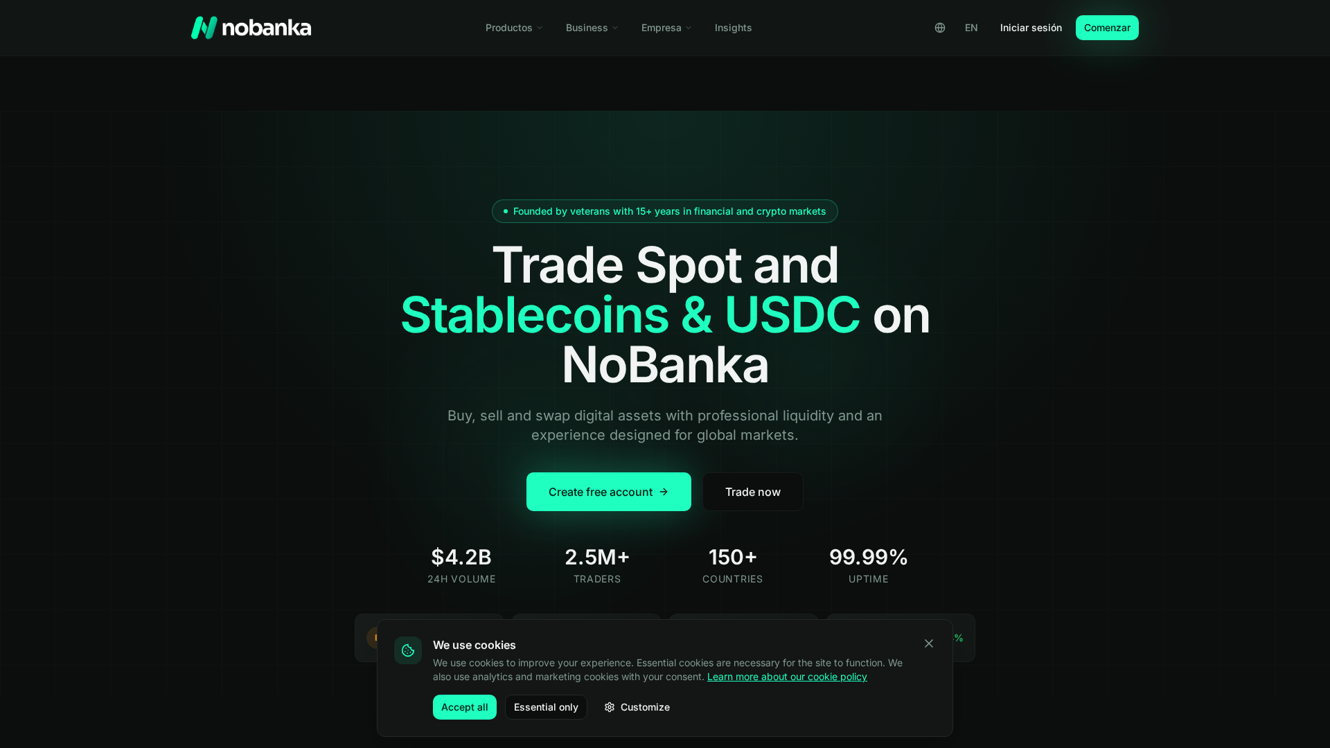 Screenshot of nobanka.io