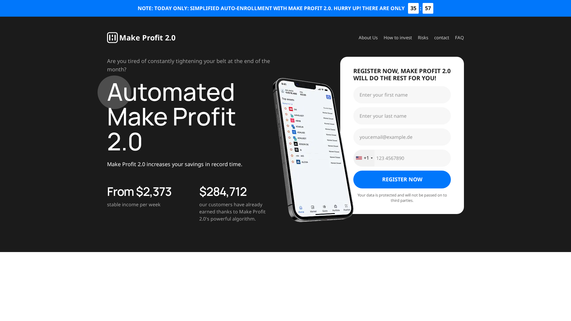 Screenshot of makeprofit20.com