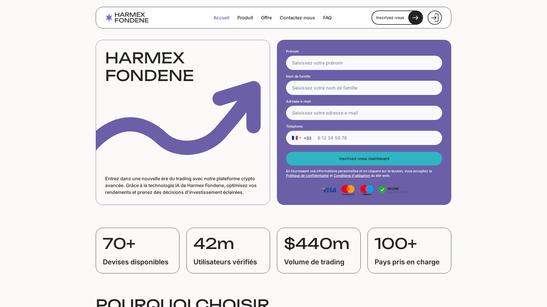 Screenshot of harmex-fondene-fr.com