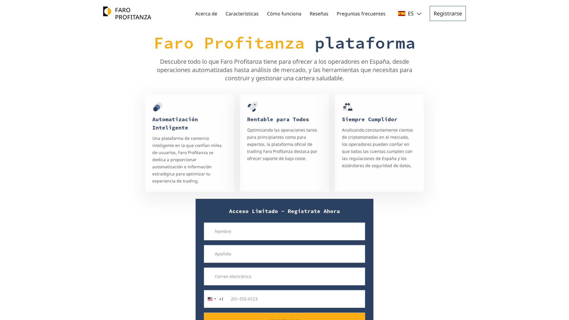 Screenshot of faro-profitanza.com