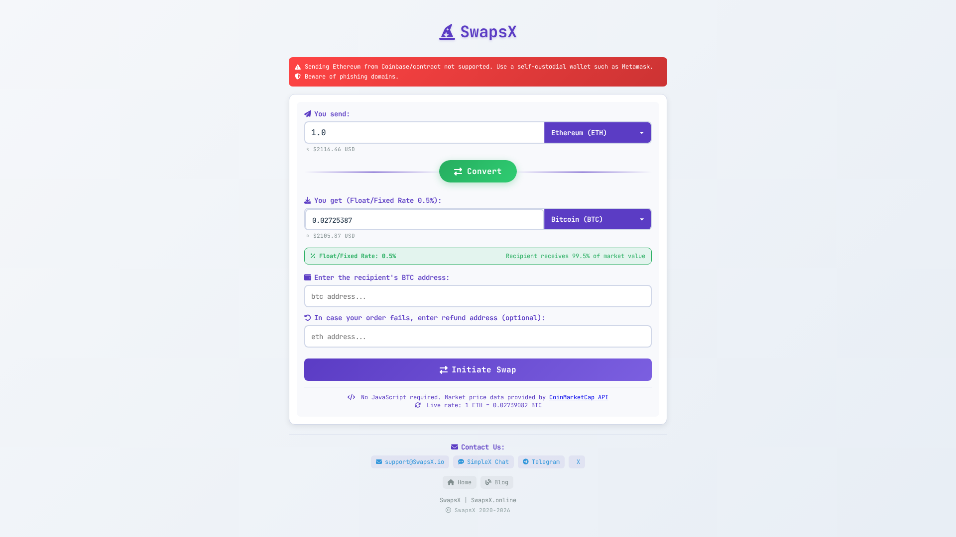 Screenshot of swapsx.online