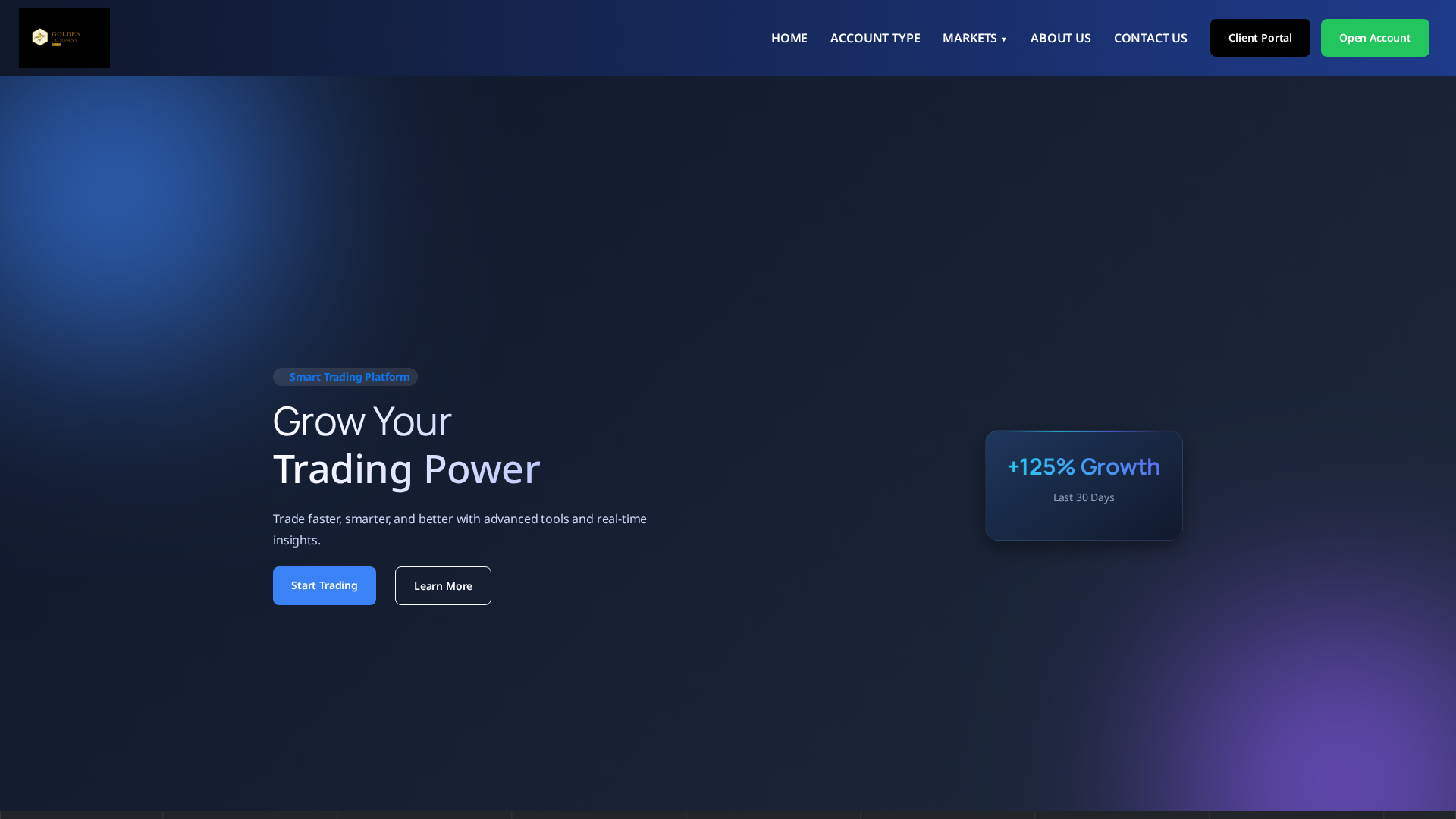 Screenshot of goldencompassfx.com