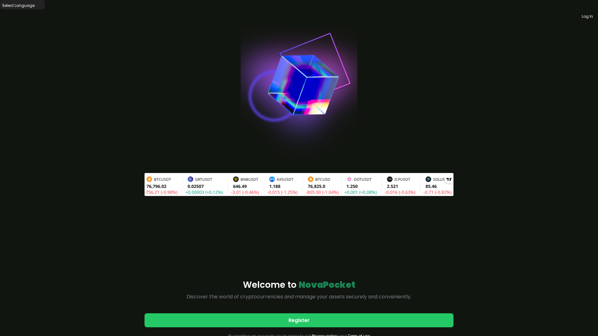 Screenshot of novapocket.xyz
