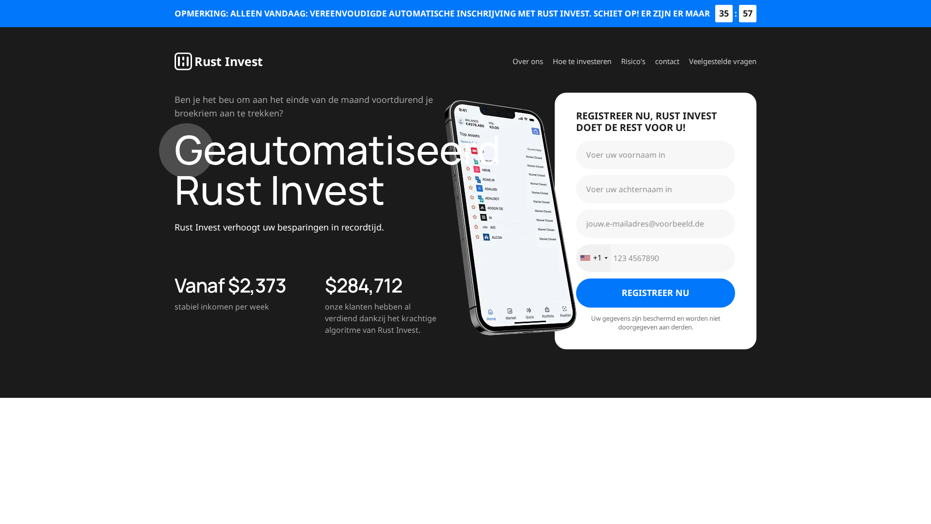 Screenshot of rustinvest.net