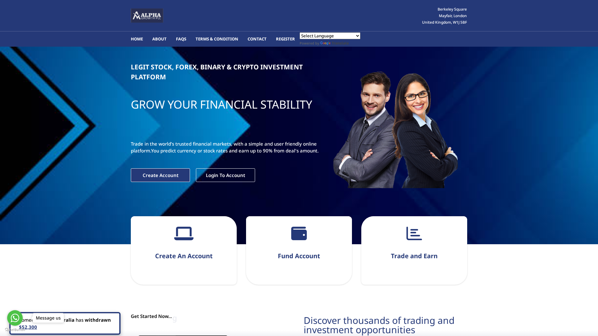 Screenshot of alphagrowthplc.net