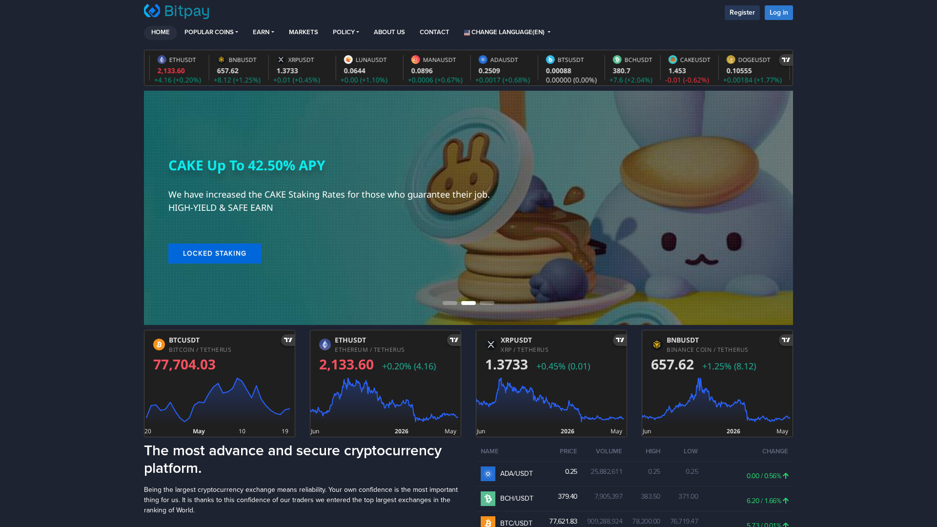 Screenshot of bitpaytr.com