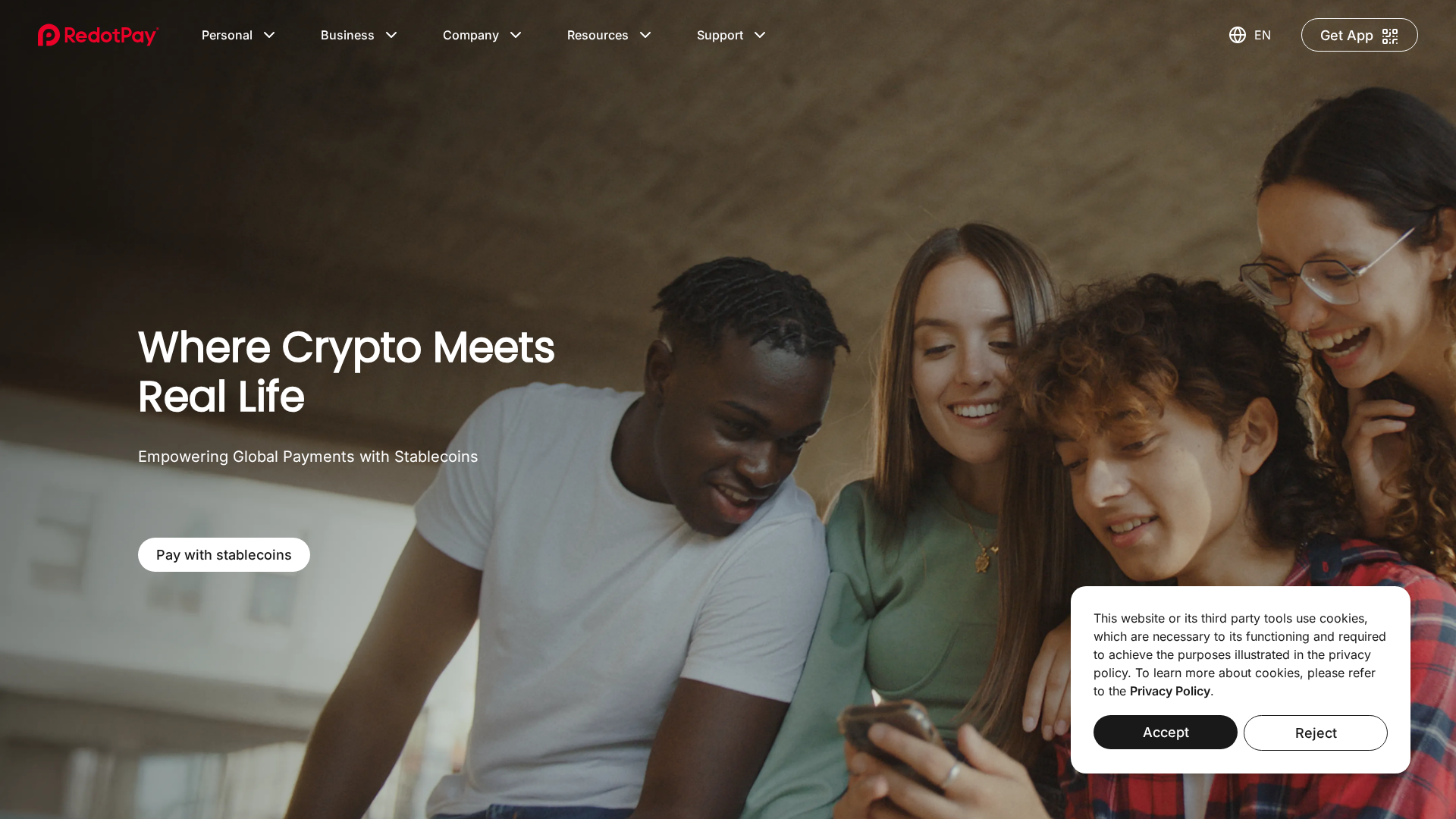 Screenshot of redotpay-app.com
