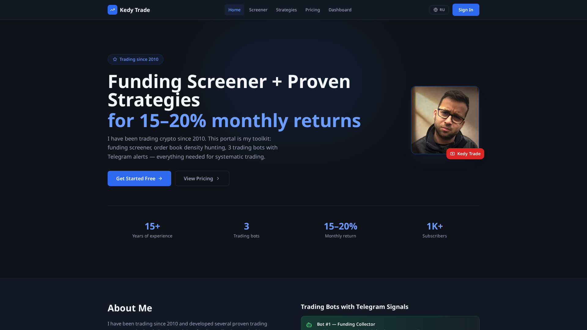 Screenshot of kedytrade.com